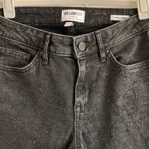 Williamrast perfect skinny black textured jeans size 27